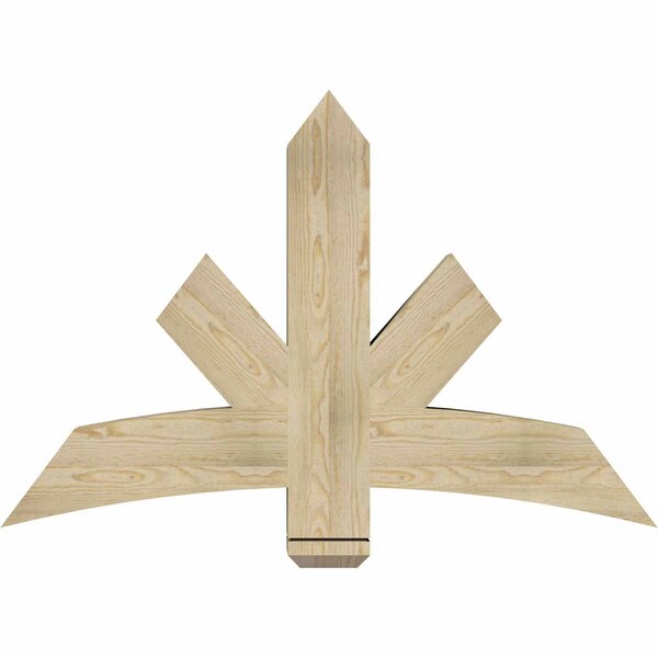 Ekena Millwork Alberta Rough Sawn Timber Gable Bracket, Douglas Fir, 48"W x 32"H x 6"D x 6"F, 16/12 Pitch GBW048X32X0606ALB00RDF - main